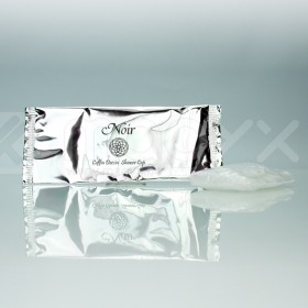 BONNET DE DOUCHE SOUS SACHET FLOWPACK ARGENTÉ NOIR