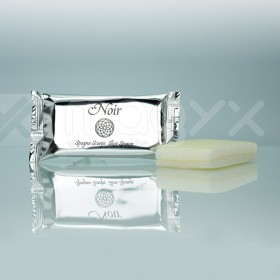 EPONGE À CHAUSSURE SOUS SACHET FLOWPACK ARGENTÉ NOIR