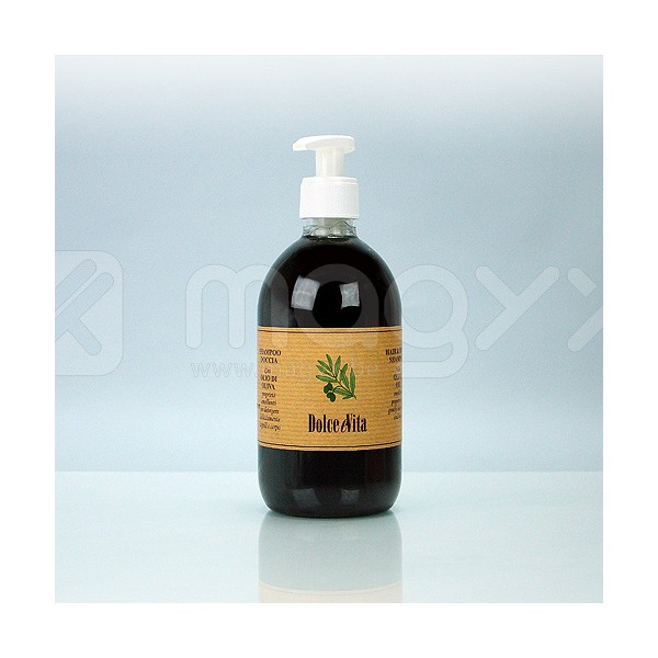 GEL CORPS ET CHEVEUX À L'HUILE D'OLIVE SOUS FLACON POMPE 500ML